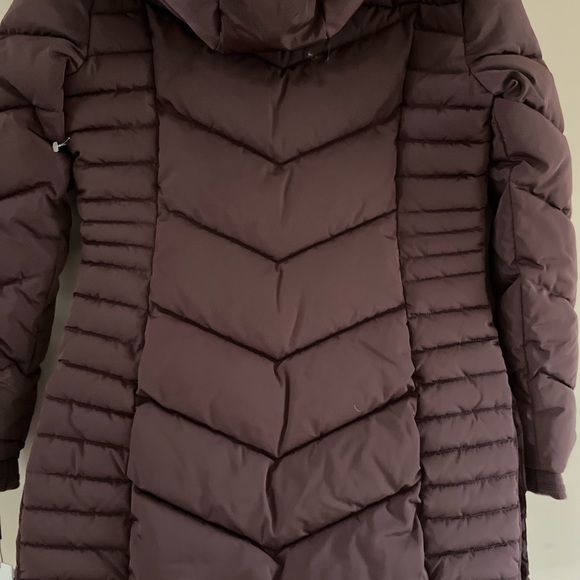 NEW LADIES Calvin Klein Parka Womens SMALL S Puffer Jacket PURPLE WARM Hood - Picture 13 of 15